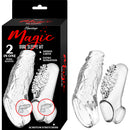 Nasstoys Magic Dual Penis Sleeve Kit Clear featuring two textured sleeves for enhanced sensation.