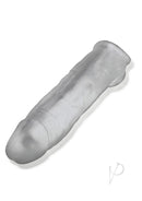 Oxballs Dicker Ultra-Slim Cocksheath Clear Ice in a clear, minimalist design.