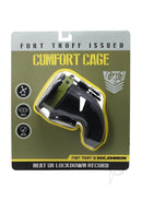 Fort Troff CUMfort Cage in packaging, featuring flexible chastity device design for comfort and security.