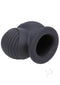 Fort Troff Ball Bunker Black made of body-safe silicone, designed for tugging and tapping, featuring cushioned impact play.