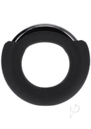 Fort Troff Pinch Zero Ring in Black, a metal cock ring with a body-safe silicone sheath and extra-wide opening.