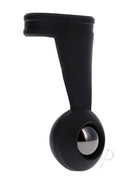 Fort Troff Swing N' Hang Black cock and ball ring with weighted design, featuring body-safe silicone for enhanced pleasure.
