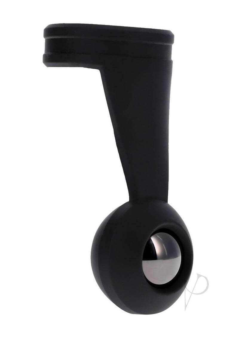 Fort Troff Swing N' Hang Black cock and ball ring with weighted design, featuring body-safe silicone for enhanced pleasure.