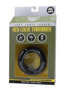Fort Troff Rev Cock Throbber black vibrating cock ring packaging with remote and 10 settings for enhanced pleasure.