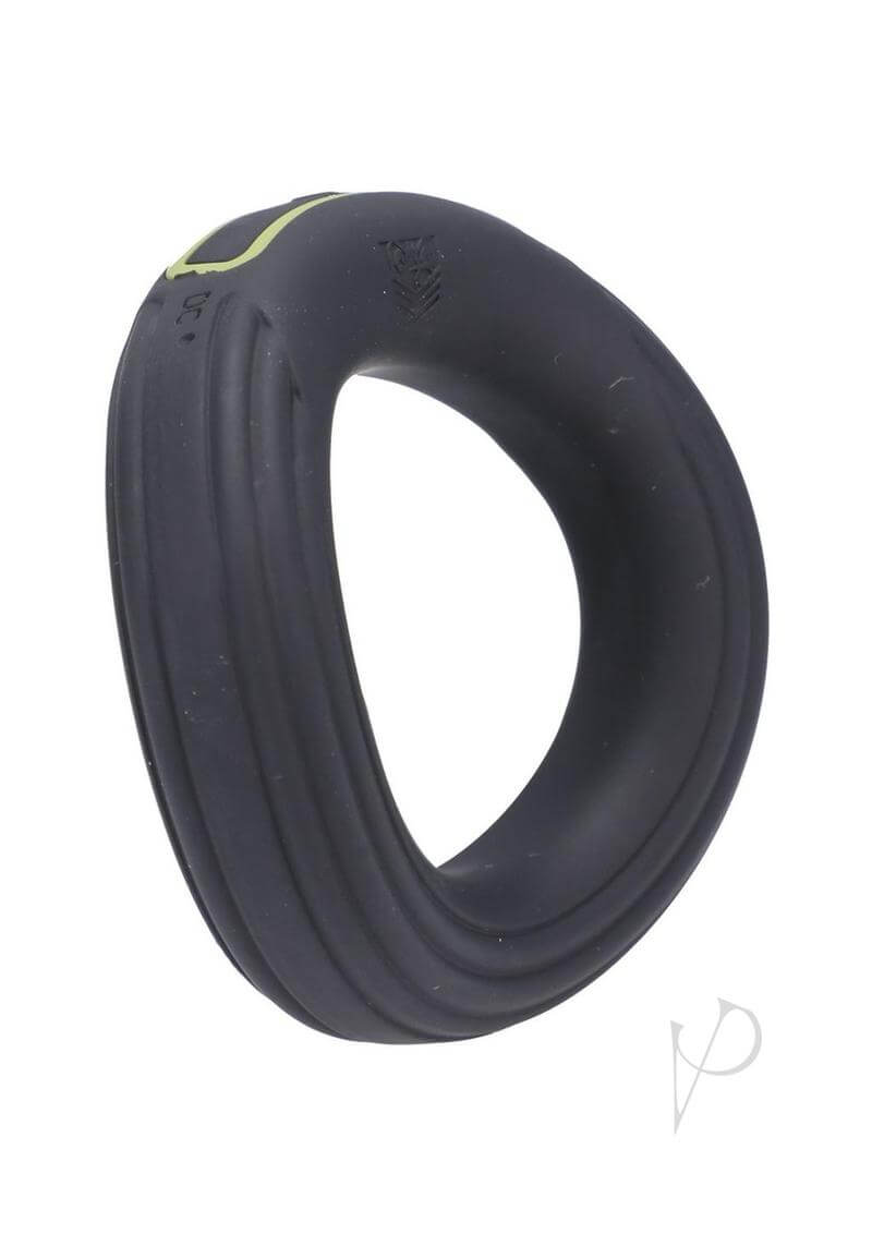 Fort Troff Rev Cock Throbber Large Black flexible vibrating cock ring showcasing its ergonomic design and dual engine features.