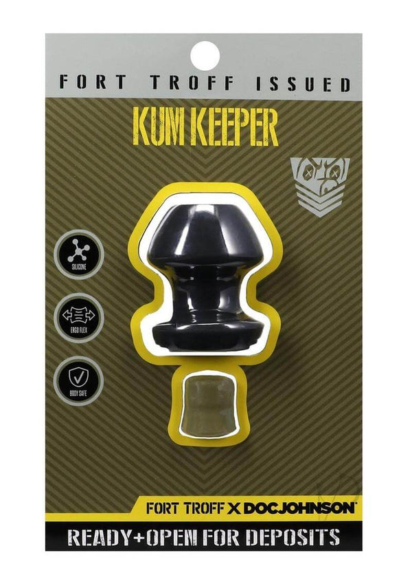 Fort Troff Kum Keeper Small Black silicone grommet plug with removable stopper in package