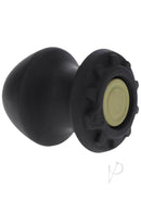 Black silicone grommet plug with removable stopper by Fort Troff.