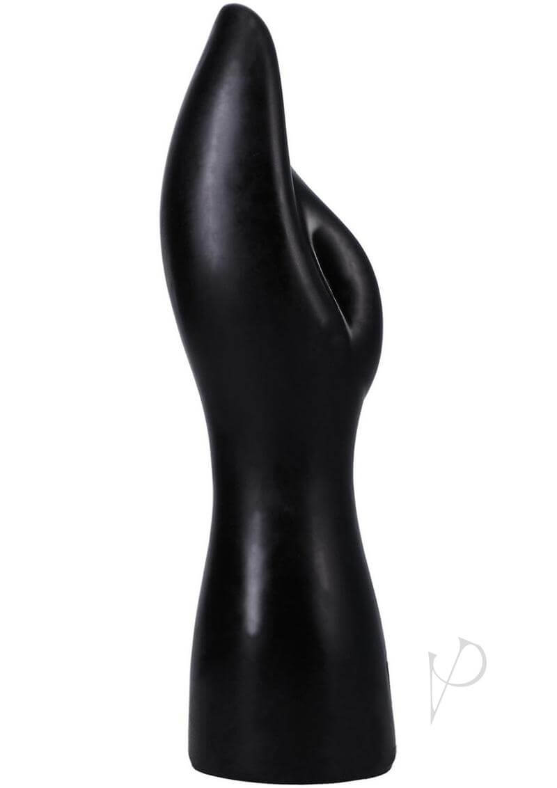 Doc Johnson Fort Troff FF Trainer Kit Black with two hands, one smaller and one larger, sculpted from smooth, flexible PVC for versatile use.