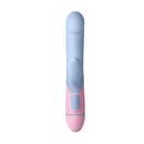 FemmeFunn FFIX Rabbit Dual Stimulation G-Spot Vibrator Light Blue in a sleek design with buttons and dual stimulation features.