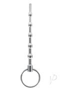 Blue Line Beaded Urethral Sound 4.5 Inch Stainless Steel for textured urethral stimulation.