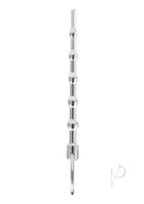 Blue Line Beaded Urethral Sound 4.5 Inch Stainless Steel with polished beads for textured stimulation.