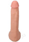 Realistic 9.5-inch ULTRASKYN Vac-U-Lock dildo in vanilla color with detailed texture and lifelike design.