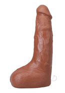 Realistic 9.5-inch caramel ULTRASKYN Vac-U-Lock dildo with detailed texture and lifelike design for enhanced sensations.