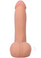 Realistic 7-inch ULTRASKYN dildo with balls, phthalate-free, body-safe for adult pleasure.