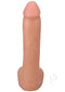 Realistic 9-inch ULTRASKYN dildo with firm core and soft exterior in vanilla color, designed for lifelike experience.
