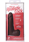 The Realistic Cock 7-inch ULTRASKYN Dildo in chocolate packaging showcasing lifelike design and features.