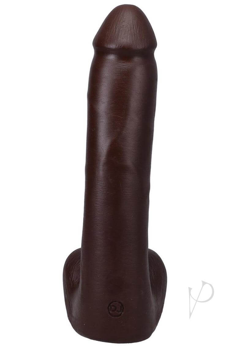 Realistic chocolate dildo with detailed design and firm core, perfect for lifelike sensations and hands-free play.