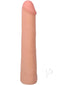 Realistic 9-inch ULTRASKYN dildo in vanilla with lifelike detailing and textured design for enhanced stimulation.