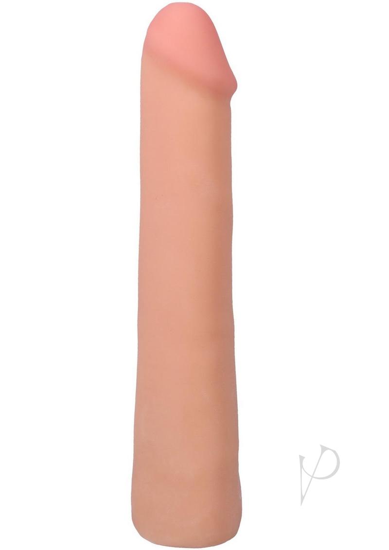 Realistic 9-inch ULTRASKYN dildo in vanilla with lifelike detailing and textured design for enhanced stimulation.