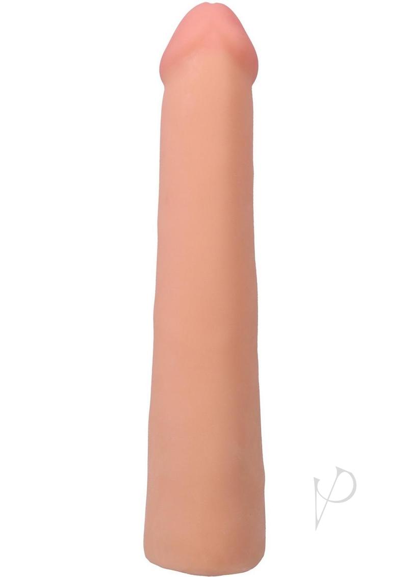 Realistic 9-inch vanilla dildo with lifelike detailing and smooth finish, designed for comfort and pleasure.