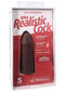 The Realistic Cock 5-Inch ULTRASKYN Dildo in Chocolate packaging, showcasing its lifelike design and dual-density features.