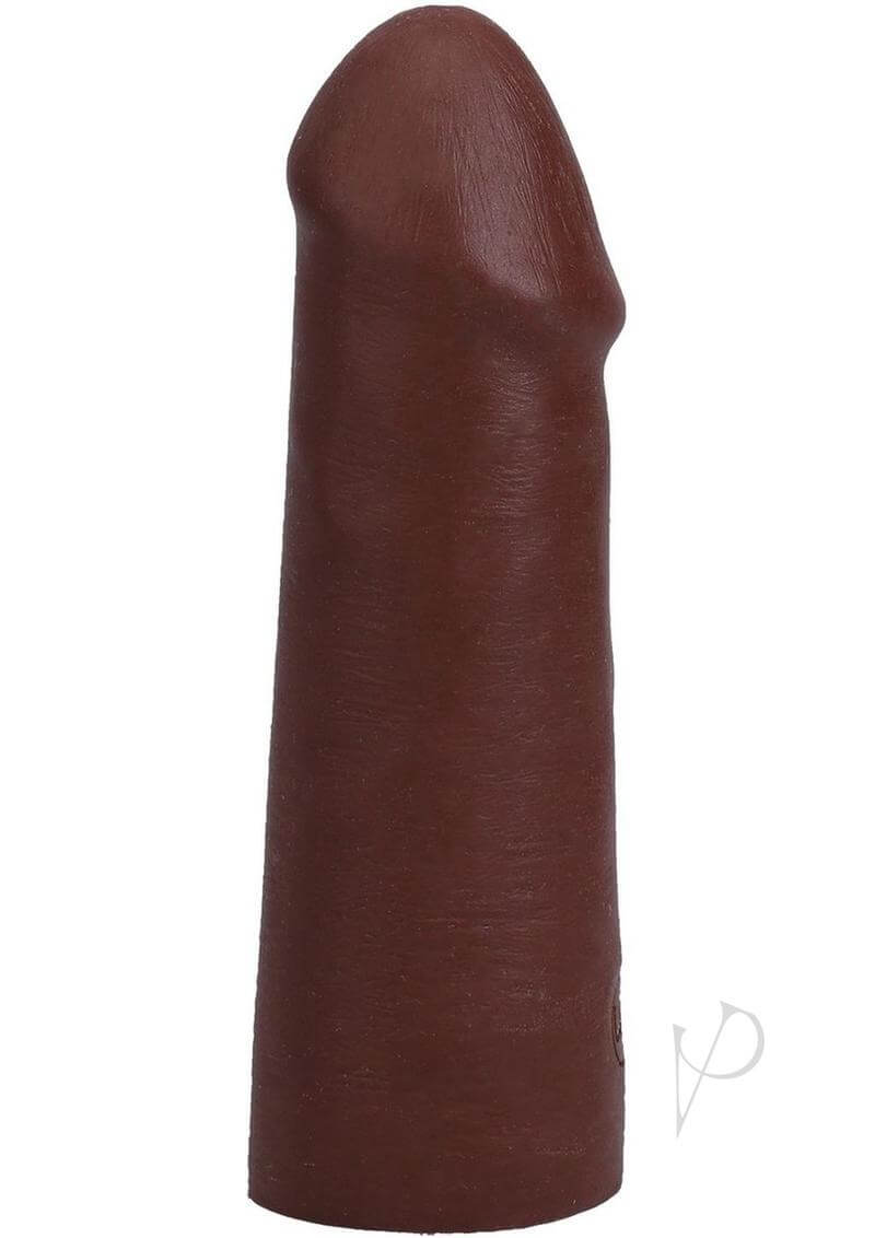 Realistic 5-inch ULTRASKYN Vac-U-Lock Dildo in chocolate color, featuring lifelike details and texture.