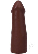 Realistic 5-inch chocolate dildo with textured detailing and lifelike design for enhanced pleasure.