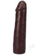 Realistic 7" ULTRASKYN Vac-U-Lock dildo in chocolate color with lifelike texture and detailed veins for added stimulation.