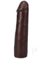 Realistic 7" ULTRASKYN Vac-U-Lock dildo in chocolate color with lifelike texture and detailed veins for added stimulation.