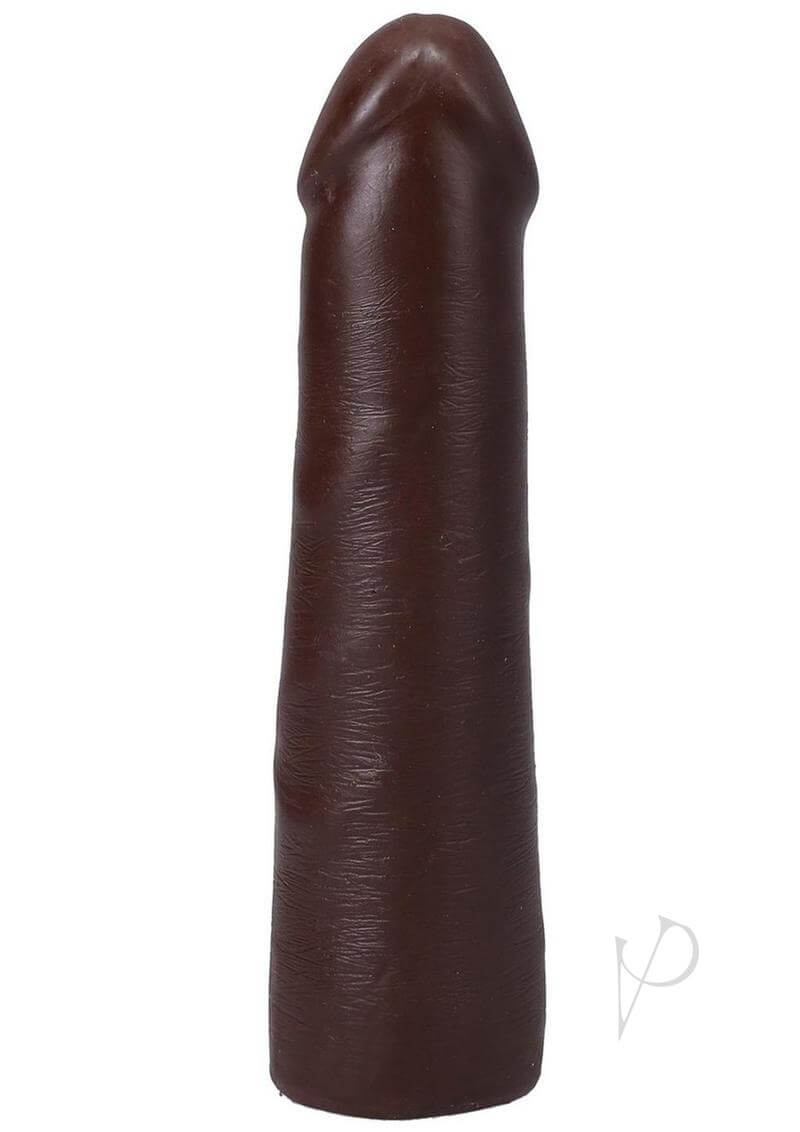 Realistic 7" ULTRASKYN Vac-U-Lock Dildo in Chocolate with lifelike texture and detailed veins for enhanced stimulation.