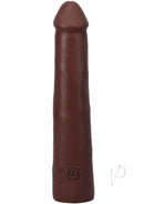 Realistic 9-inch ULTRASKYN Vac-U-Lock dildo in chocolate, phthalate-free and dual-density for authentic experience.