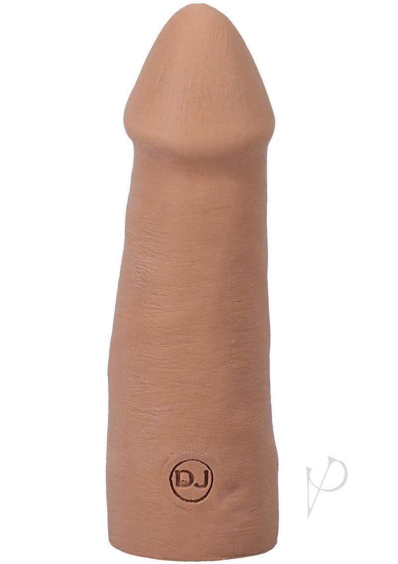 Realistic 5-inch ULTRASKYN Vac-U-Lock dildo in caramel color, featuring soft exterior and firm core for lifelike sensations.