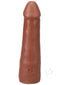 7-inch ULTRASKYN Vac-U-Lock dildo in caramel color, featuring realistic texture and lifelike design.