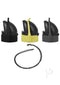 Rock Solid EZ Top Set 3pc - Leak-Proof Caps for Nightstand Convenience in Black, Yellow, and Gray with Black Chain