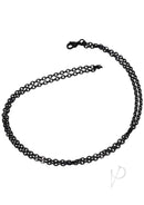 Black chain necklace with clasp and minimalist design