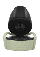 Rock Solid EZ Top GITD Medium, leak-proof nightstand necessity with one-handed use, intimate essentials accessory in black and green.
