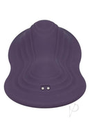 iRide Pleasure Seat Throb in Dusty Purple, rechargeable, made from health-grade silicone, offers 12 vibrating and pulsating functions.