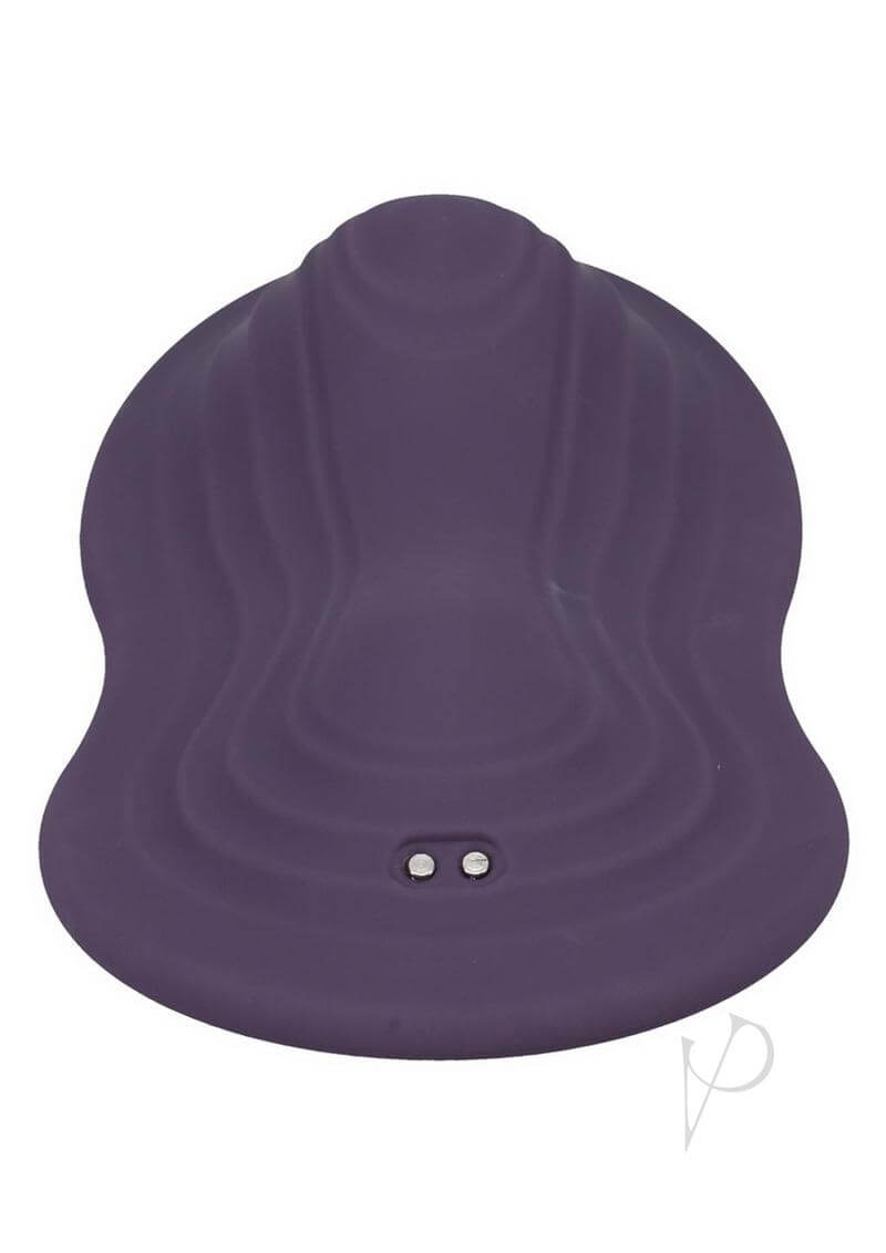 iRide Pleasure Seat Throb in Dusty Purple, rechargeable, made from health-grade silicone, offers 12 vibrating and pulsating functions.