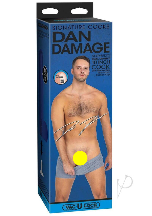 Dan Damage Signature Cocks 10 Inch ULTRASKYN Cock with Removable Vac-U-Lock Suction Cup Packaging