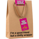 Wood Rocket Thank You For Being A Bad Bitch Present gift bag with playful tags and cheeky messages.