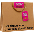 The Dirtiest Gift Ever Big Present Gift Bag featuring playful adult humor and naughty gift labels.