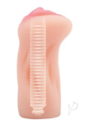 Zolo Stroke Off Mini Pussy Stroker Vanilla realistic stroker designed for lifelike pleasure in a compact format.
