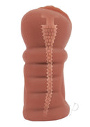 Zolo Stroke Off Porno Pussy Stroker Caramel with lifelike features and realistic opening for intense pleasure.