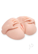 Zolo Vibrating Spread Wide Pussy and Ass Masturbator Vanilla with dual entries for realistic sensations.