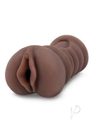 Zolo Stroke Off Diva Pussy Stroker Chocolate for realistic solo play with textured interior and chocolate hue.
