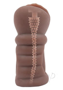 Zolo Stroke Off Diva Pussy Stroker Chocolate features a lifelike design with contoured interior for enhanced pleasure.