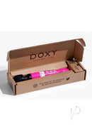 Doxy Die Cast 3R Hot Pink wand massager in packaging box for sensory bliss and relaxation.
