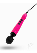 Hot pink Doxy Die Cast 3 massager with black controls and head for ultimate relaxation and pleasure.