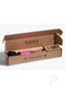 Doxy Die Cast Hot Pink wand massager in an open box with packaging