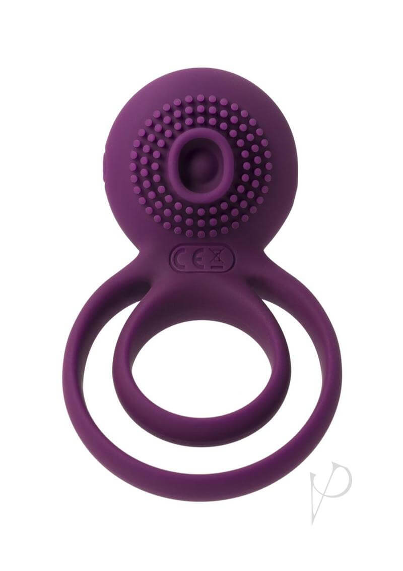 Svakom Tammy purple double-ring clitoris stimulating couple's penis ring vibrator for dual pleasure and intimate satisfaction.